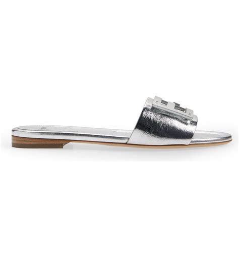 silver fendi flat sandals.